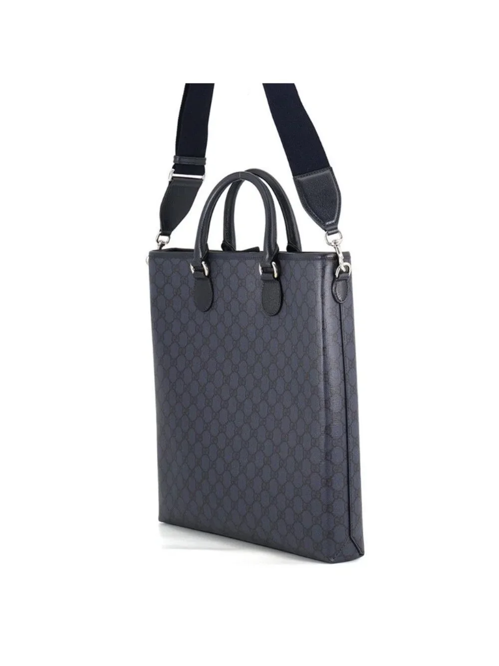 Gucci Tote GG Supreme Medium Leather 2-Way Shoulder Bag